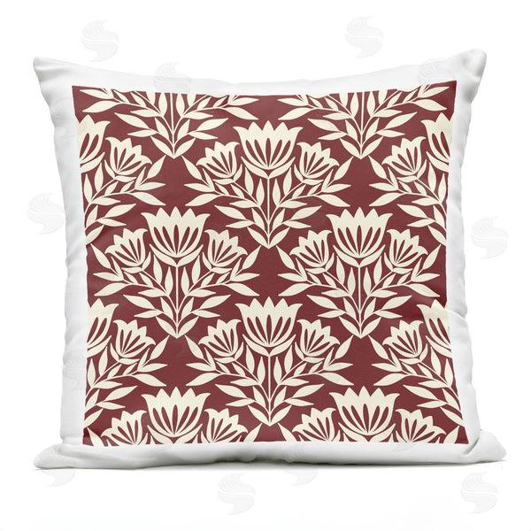 Stupell Industries Taylor Shannon Designs | Maroon Flower Arrangement Printed Throw Pillow