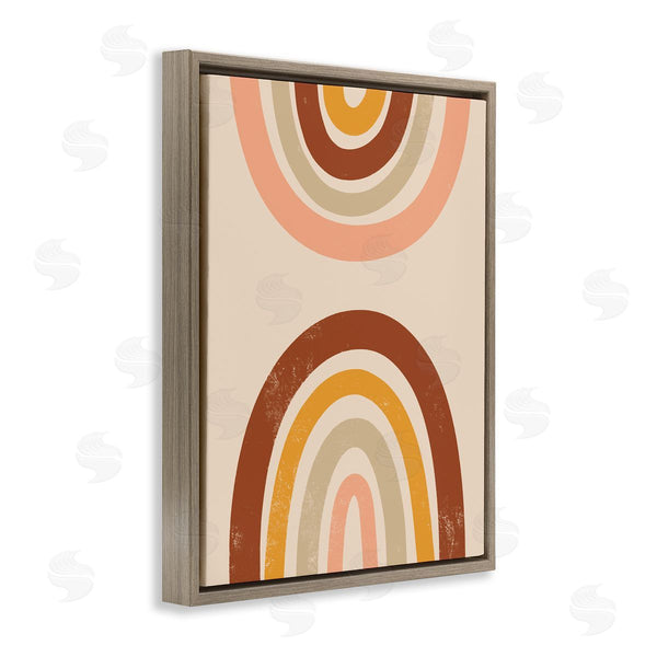 Stupell Industries Taylor Shannon Designs | Polarized Twin Rainbows Distressed Clay Inspired Stripes Wall Art