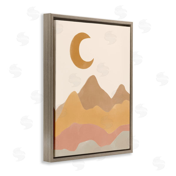 Stupell Industries Taylor Shannon Designs | Quiet Grainy Sahara Terrains Crescent Moon Sky Wall Art