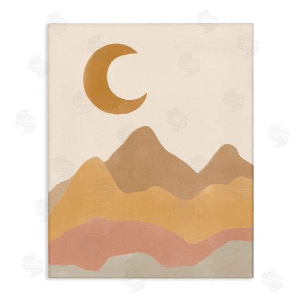 stupell industries Taylor Shannon Designs | Quiet Grainy Sahara Terrains Crescent Moon Sky Wall Art