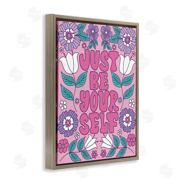 Stupell Industries Taylor Shannon Designs | Retro Floral Be Yourself Wall Art