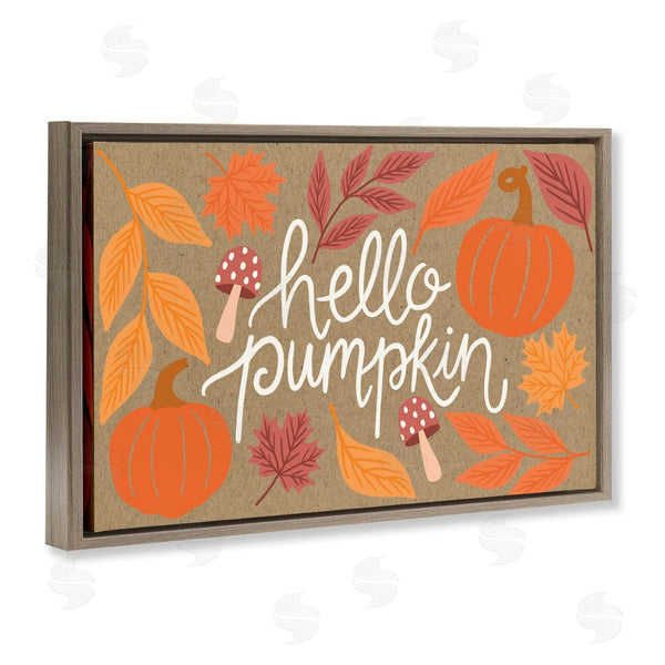 Stupell Industries Taylor Shannon Designs | Rustic Hello Pumpkin