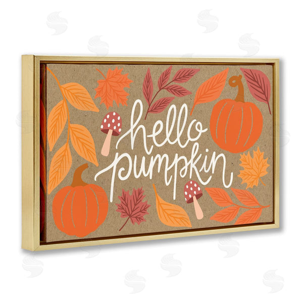 Stupell Industries Taylor Shannon Designs | Rustic Hello Pumpkin
