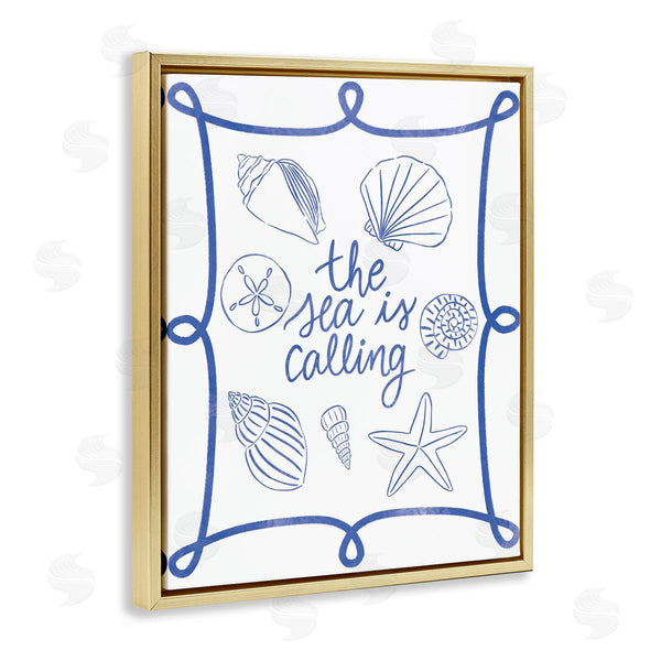 Stupell Industries Taylor Shannon Designs | Sea Is Calling With Shells