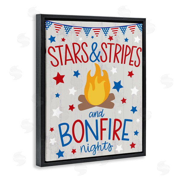 Stupell Industries Taylor Shannon Designs | Stars Stripes And Bonfire Phrase Nights Americana Pride Wall Art