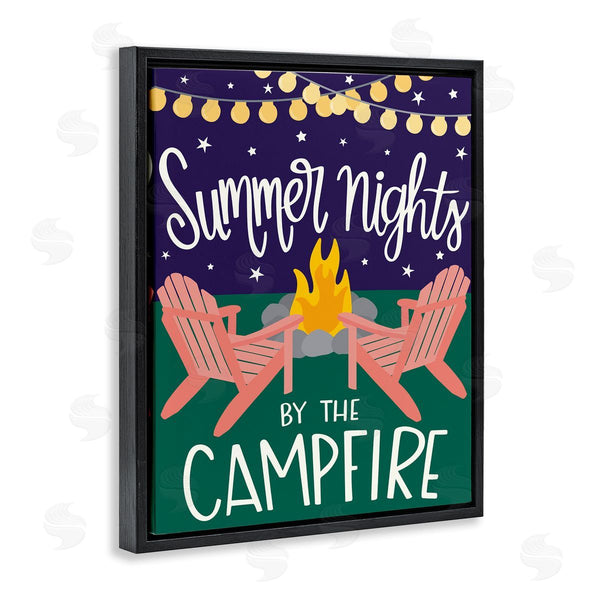 Stupell Industries Taylor Shannon Designs | Summer Nights By Campfire Phrase Starry Backyard Sky Wall Art
