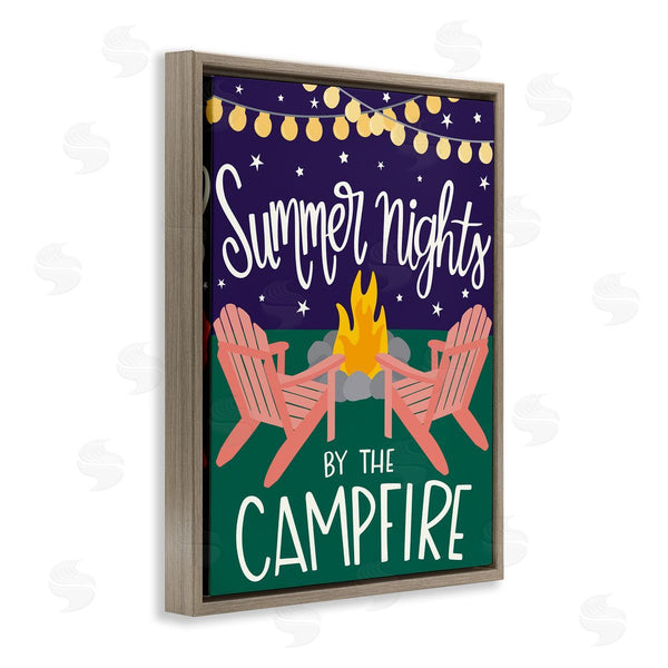 Stupell Industries Taylor Shannon Designs | Summer Nights By Campfire Phrase Starry Backyard Sky Wall Art