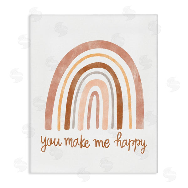 stupell industries Taylor Shannon Designs | You Make Me Happy Rainbow Neutral Tones Wall Art