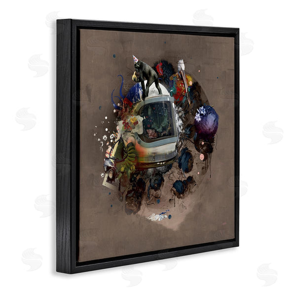Stupell Industries Teis Albers | Layered Street Style Collage Monkey Miscellaneous Wildlife Wall Art