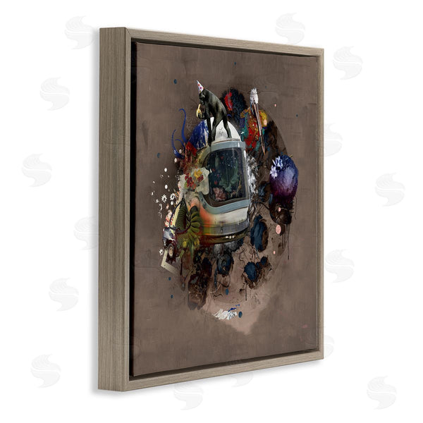Stupell Industries Teis Albers | Layered Street Style Collage Monkey Miscellaneous Wildlife Wall Art