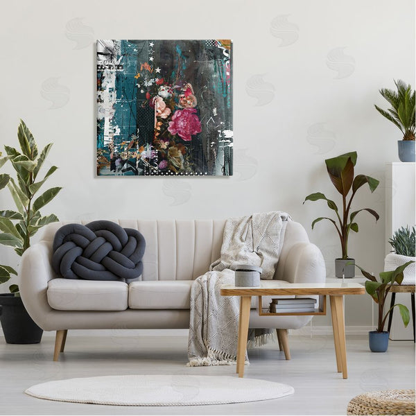 Stupell Industries Teis Albers | Vintage Street Style Layered Collage Urban Floral Detail Wall Art