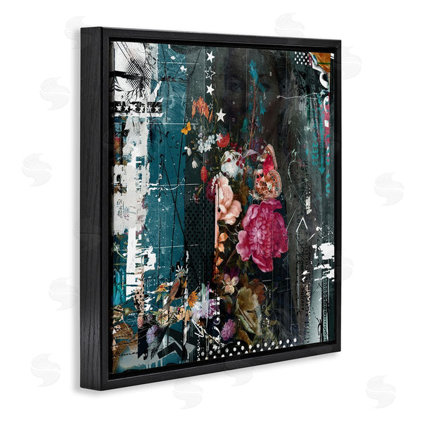 Stupell Industries Teis Albers | Vintage Street Style Layered Collage Urban Floral Detail Wall Art