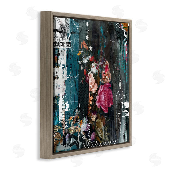 Stupell Industries Teis Albers | Vintage Street Style Layered Collage Urban Floral Detail Wall Art