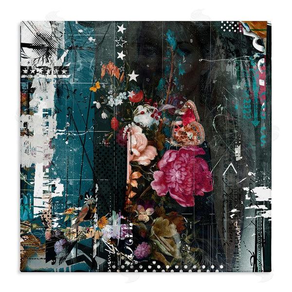 stupell industries Teis Albers | Vintage Street Style Layered Collage Urban Floral Detail Wall Art