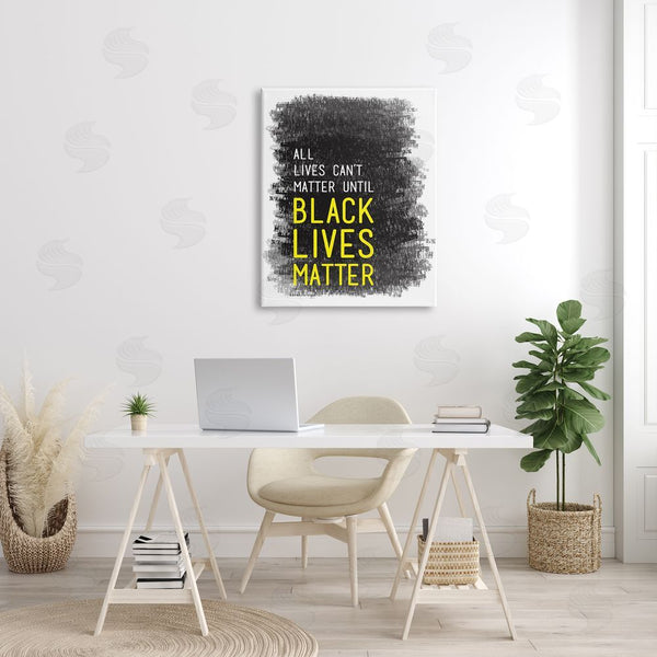 Stupell Industries Tenisha Proctor | Black Lives Matter Motivational Phrase Crayon Scratch Pattern Wall Art