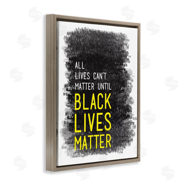 Stupell Industries Tenisha Proctor | Black Lives Matter Motivational Phrase Crayon Scratch Pattern Wall Art
