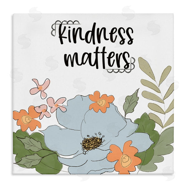 stupell industries Terri Conrad | Kindness Matters Sentiment Floral Bouquet Green Leaves Wall Art
