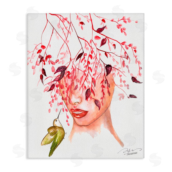stupell industries Texturetones | Leaves Over Face Portrait