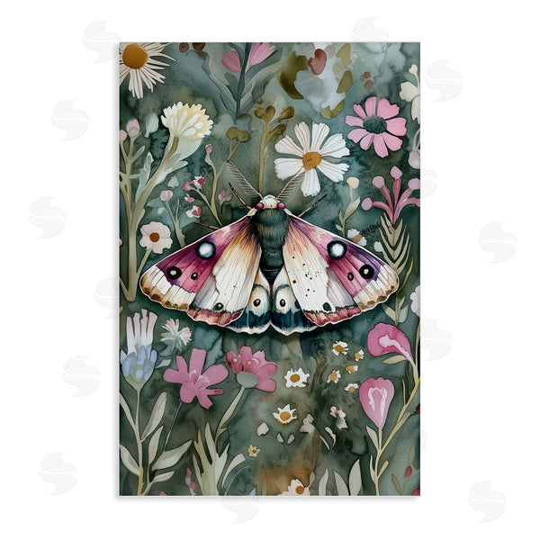 stupell industries The Dutch Lady | Beautiful Moth over Florals