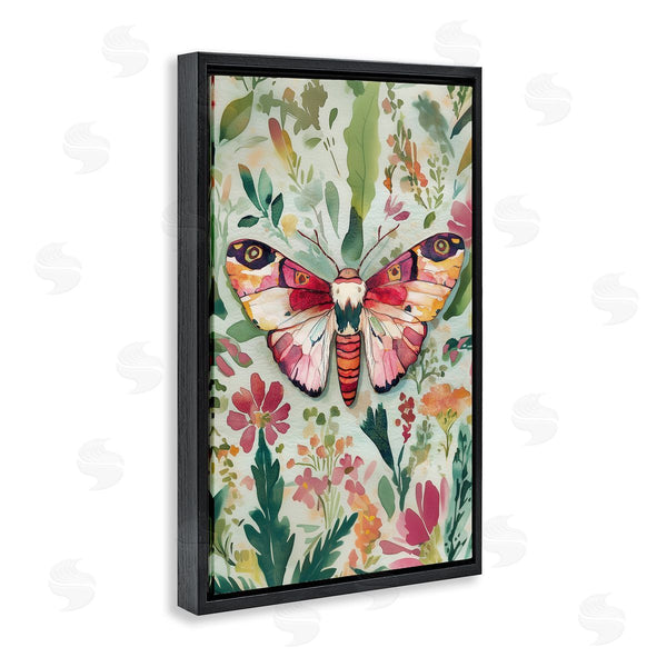 Stupell Industries The Dutch Lady | Butterfly Over Abstract Flowers