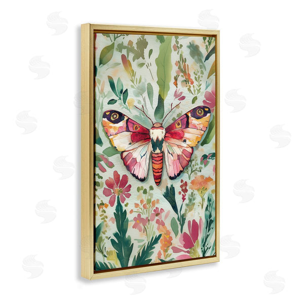 Stupell Industries The Dutch Lady | Butterfly Over Abstract Flowers