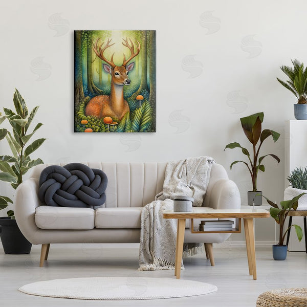 Stupell Industries The Dutch Lady | Deer With Nature Mushrooms Wall Art