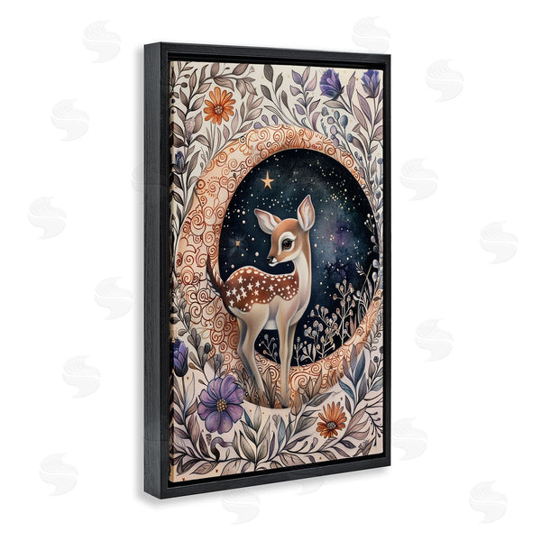 Stupell Industries The Dutch Lady | Floral Fawn And Moon