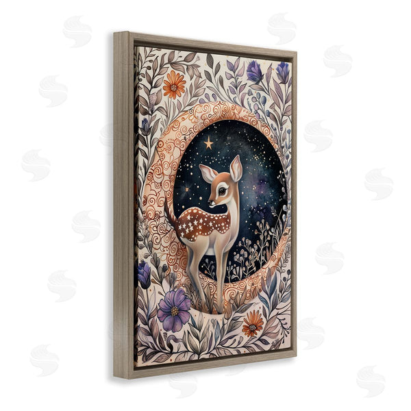 Stupell Industries The Dutch Lady | Floral Fawn And Moon