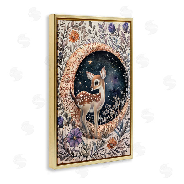Stupell Industries The Dutch Lady | Floral Fawn And Moon