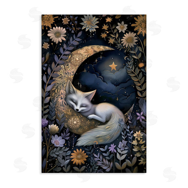 stupell industries The Dutch Lady | Fox Sleeping on Moon
