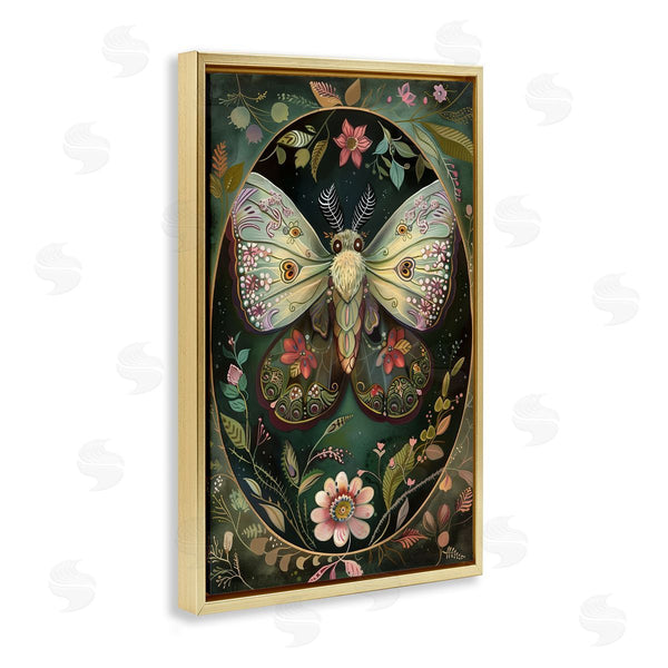Stupell Industries The Dutch Lady | Green Toned Victorian Moth