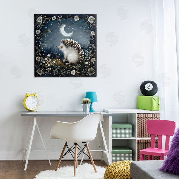 Stupell Industries The Dutch Lady | Hedgehog Under Forest Moon Wall Art