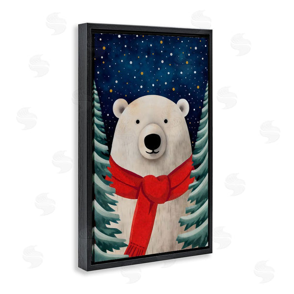 Stupell Industries The Dutch Lady | Merry Polar Bear With Scarf Wall Art