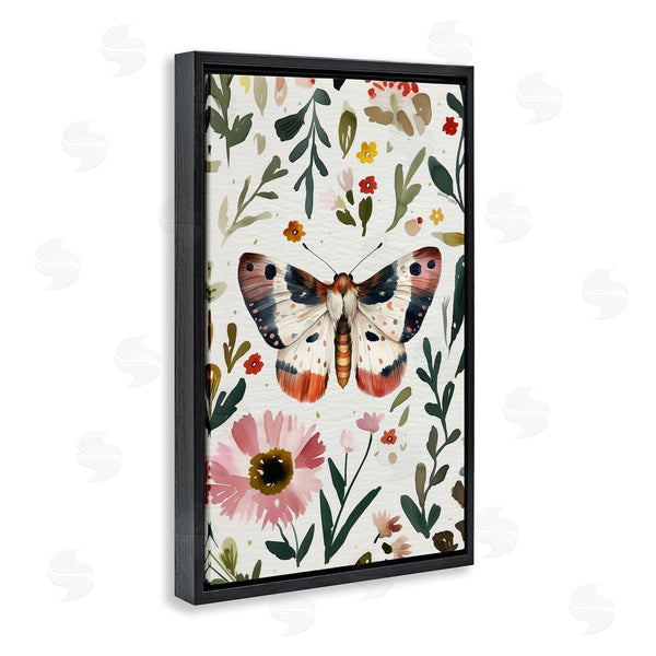 Stupell Industries The Dutch Lady | Moth & Organic Flowers