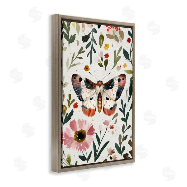 Stupell Industries The Dutch Lady | Moth & Organic Flowers