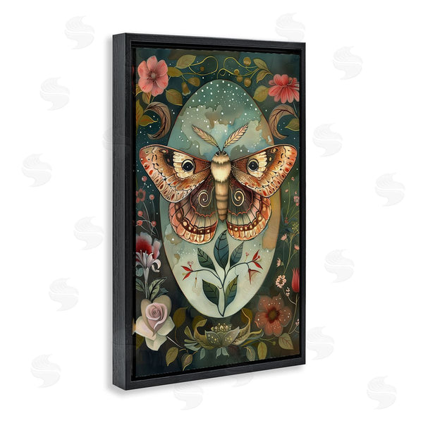 Stupell Industries The Dutch Lady | Moth With Blooming Florals
