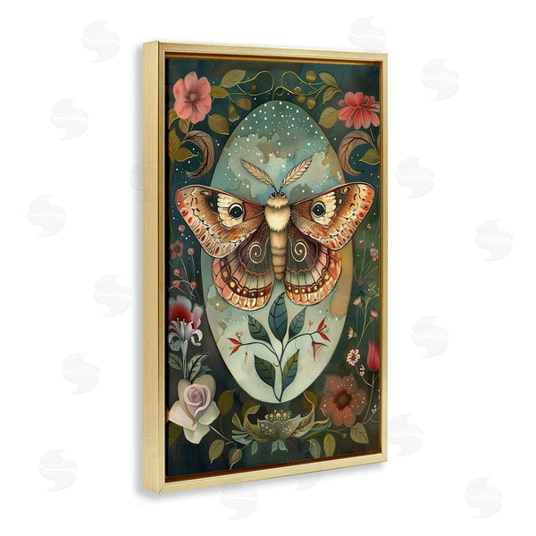 Stupell Industries The Dutch Lady | Moth With Blooming Florals