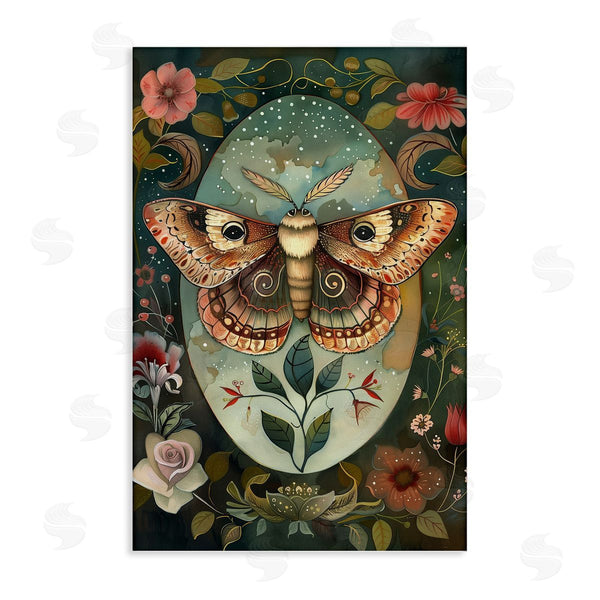 stupell industries The Dutch Lady | Moth with Blooming Florals