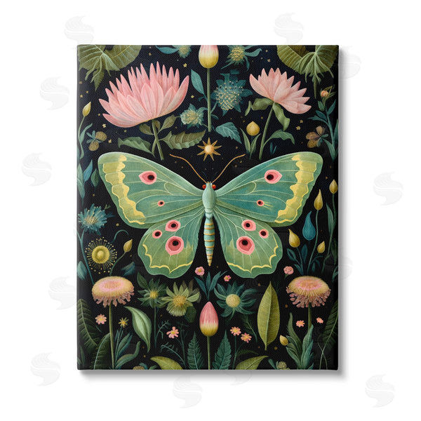 stupell industries The Dutch Lady | Moth with Nature Botanicals Wall Art