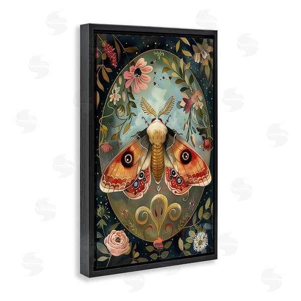 Stupell Industries The Dutch Lady | Ornate Bordered Victorian Moth