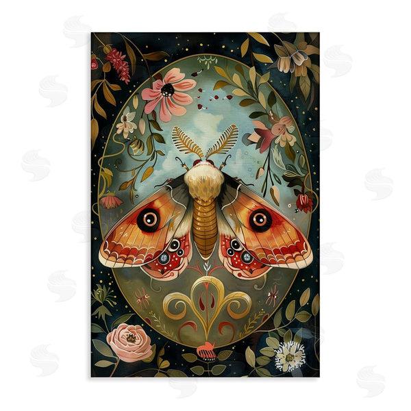 stupell industries The Dutch Lady | Ornate Bordered Victorian Moth