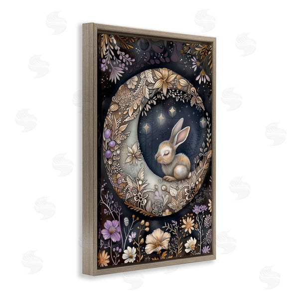Stupell Industries The Dutch Lady | Rabbit Sleeping On Moon