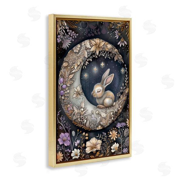 Stupell Industries The Dutch Lady | Rabbit Sleeping On Moon
