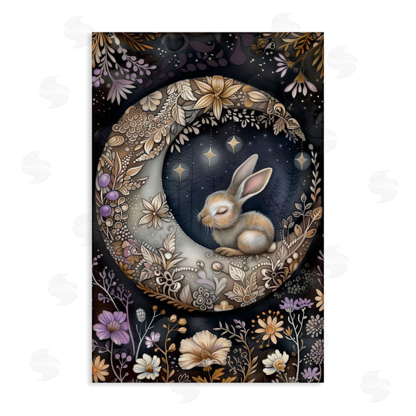 stupell industries The Dutch Lady | Rabbit Sleeping on Moon