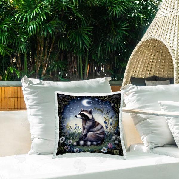 Stupell Industries The Dutch Lady | Raccoon Under Night Forest Printed Throw Pillow