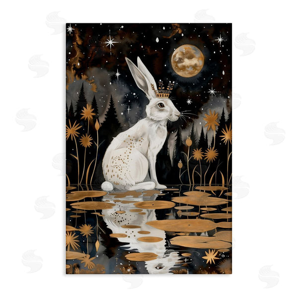 stupell industries The Dutch Lady | Regal Rabbit Moonlight