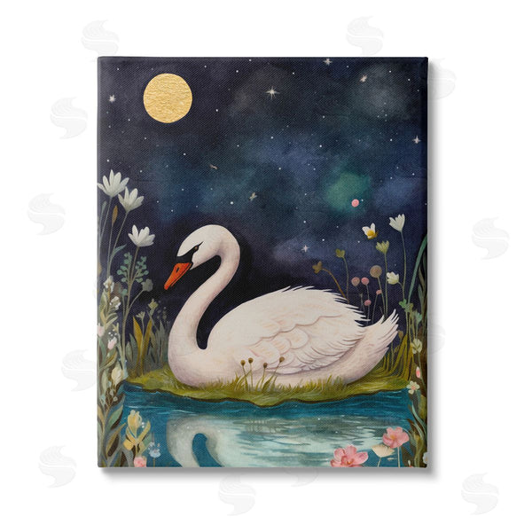 stupell industries The Dutch Lady | Sleeping Swan Night Sky Wall Art
