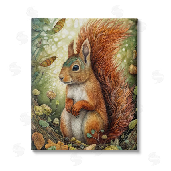 stupell industries The Dutch Lady | Squirrel & Forest Botanicals Wall Art