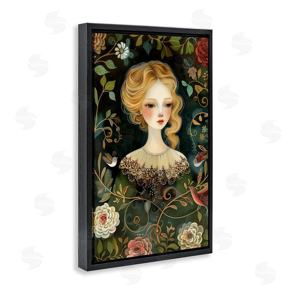 Stupell Industries The Dutch Lady | Victorina Woman With Florals