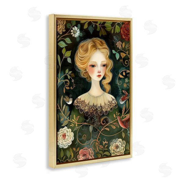 Stupell Industries The Dutch Lady | Victorina Woman With Florals
